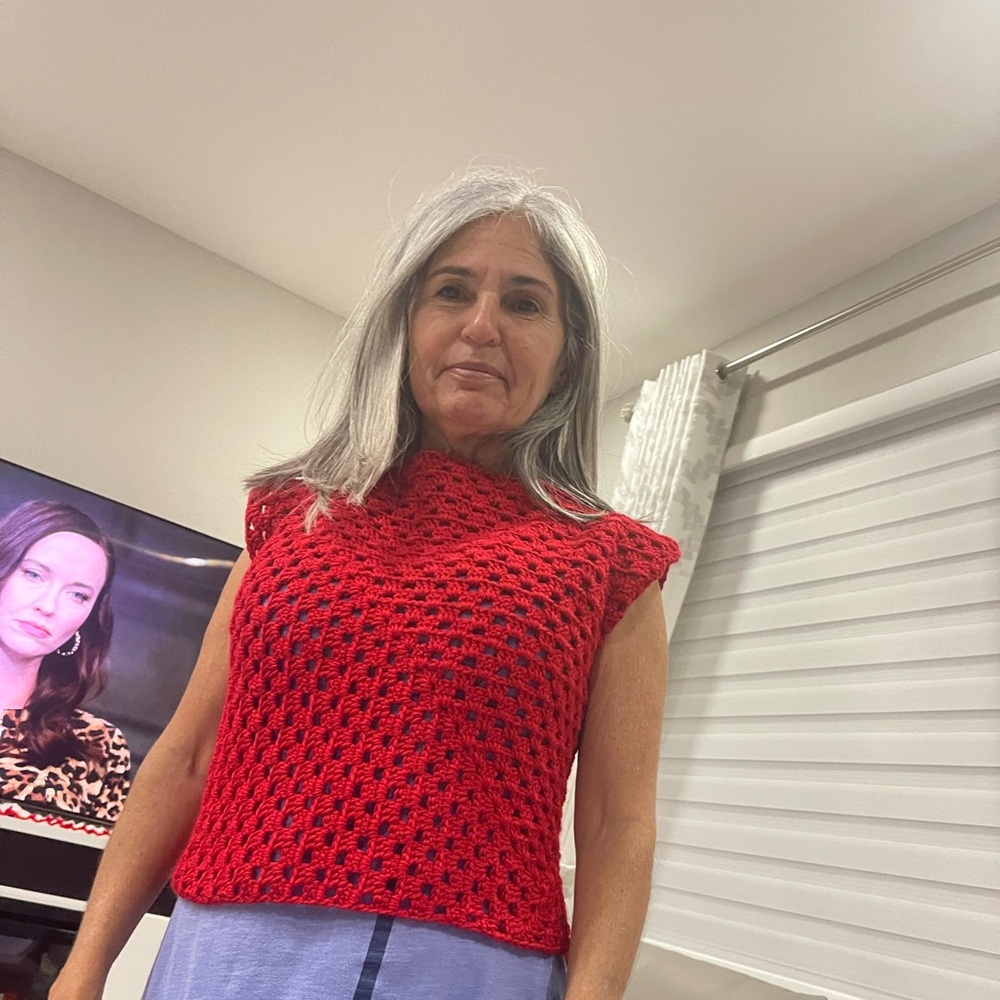 Crocheted woman’s sweater